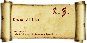 Knap Zilia névjegykártya