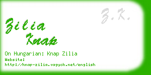 zilia knap business card
